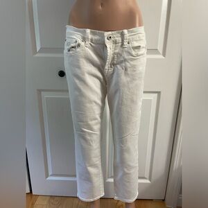 Lucky Brand white sweet crop jeans